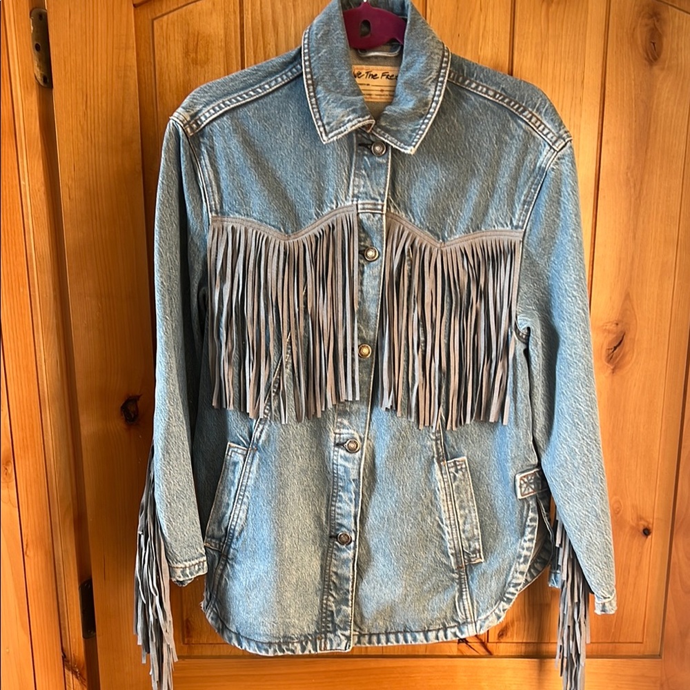 Denim Fringe Jacket